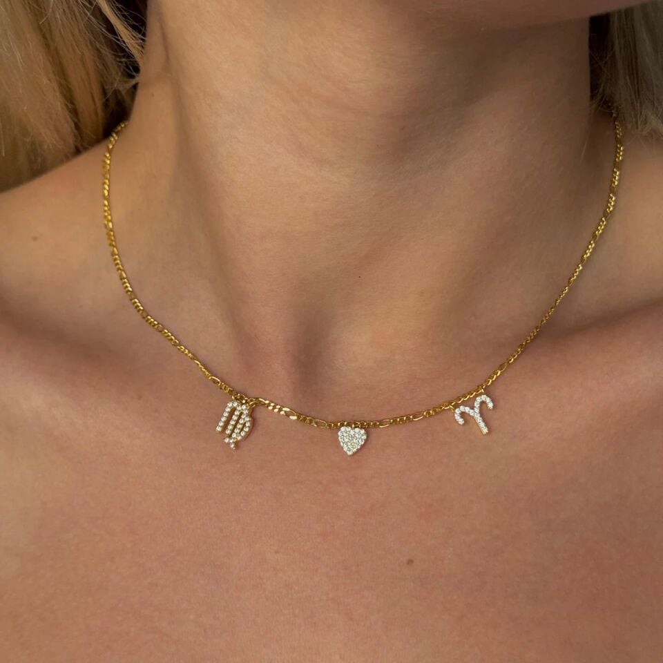 925 Gümüş | Çift Burç Kolyesi