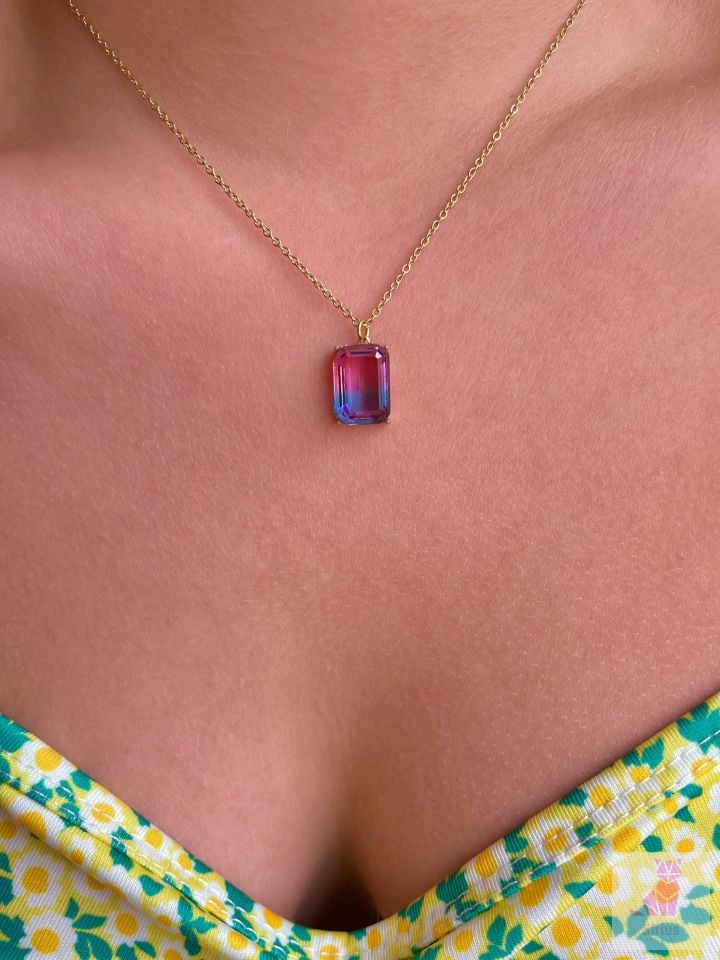 316L Çelik Multicolor Baget Kolye