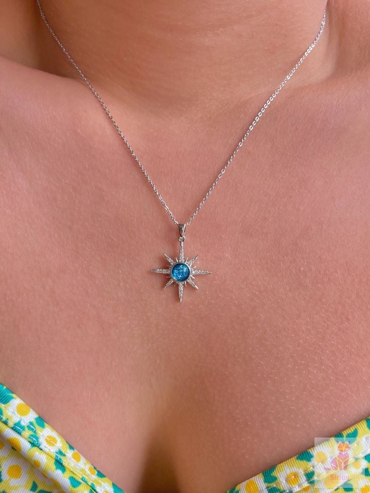 316L Çelik Kuzey Yıldızı Kolye