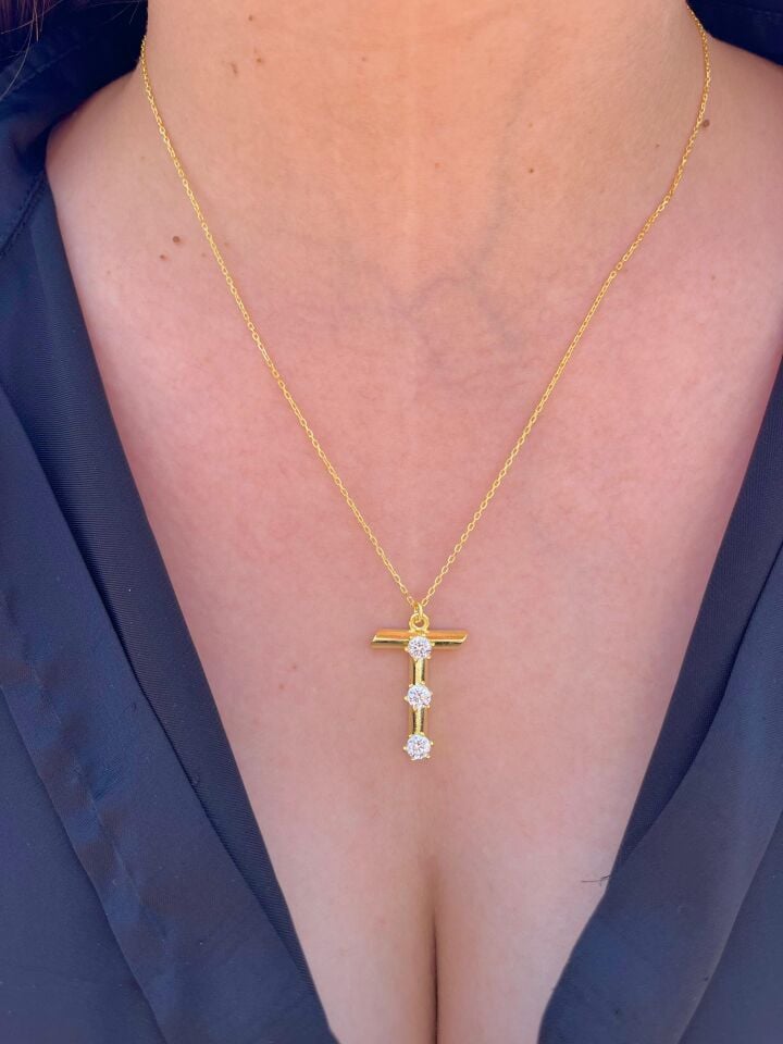 925s | Kristal Taşlı Harf Kolye