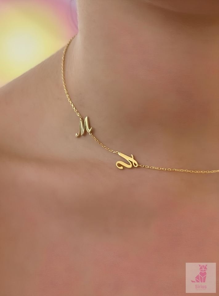 925 Ayar Gümüş 2 İsimli Kolye