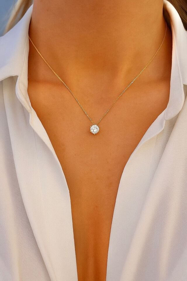 925 Gümüş | Tektaş Kolye