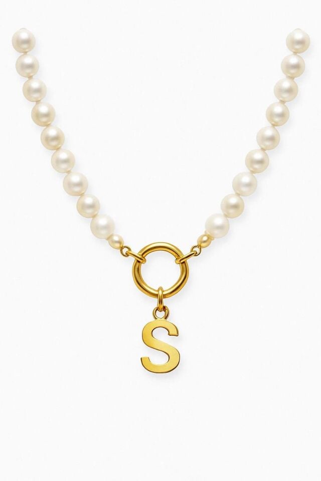 925s | İncili Harf Kolye