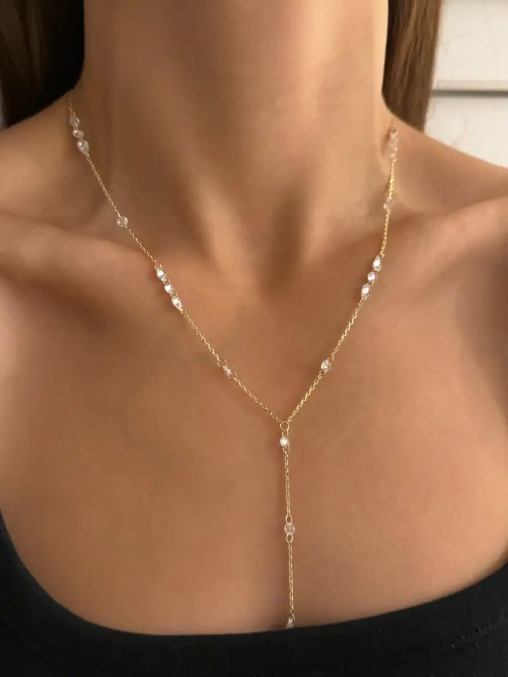 925 Gümüş | Taşlı Y Kolye