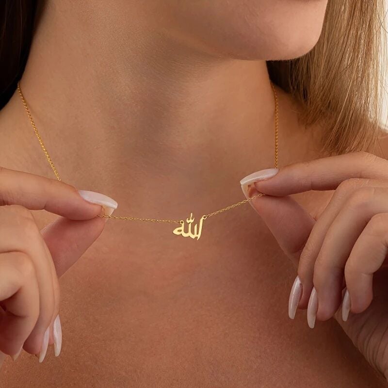 925s | Unisex Arapça Allah Yazılı Kolye
