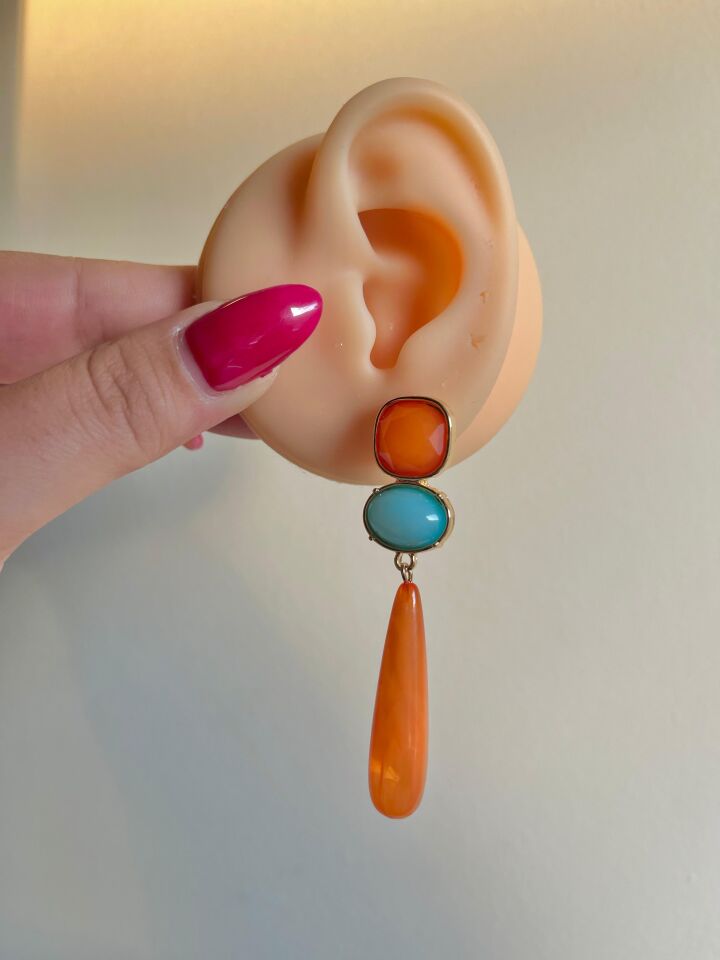 Renkli Sarkıt Küpe