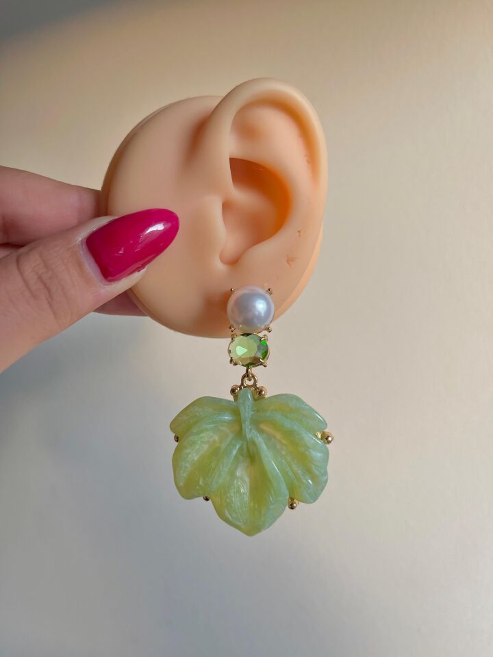 Çınar Yaprağı Küpe