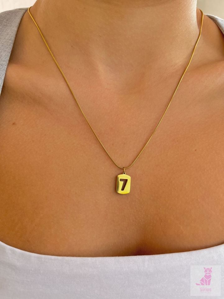 316 L Çelik Şans 7 Kolyesi