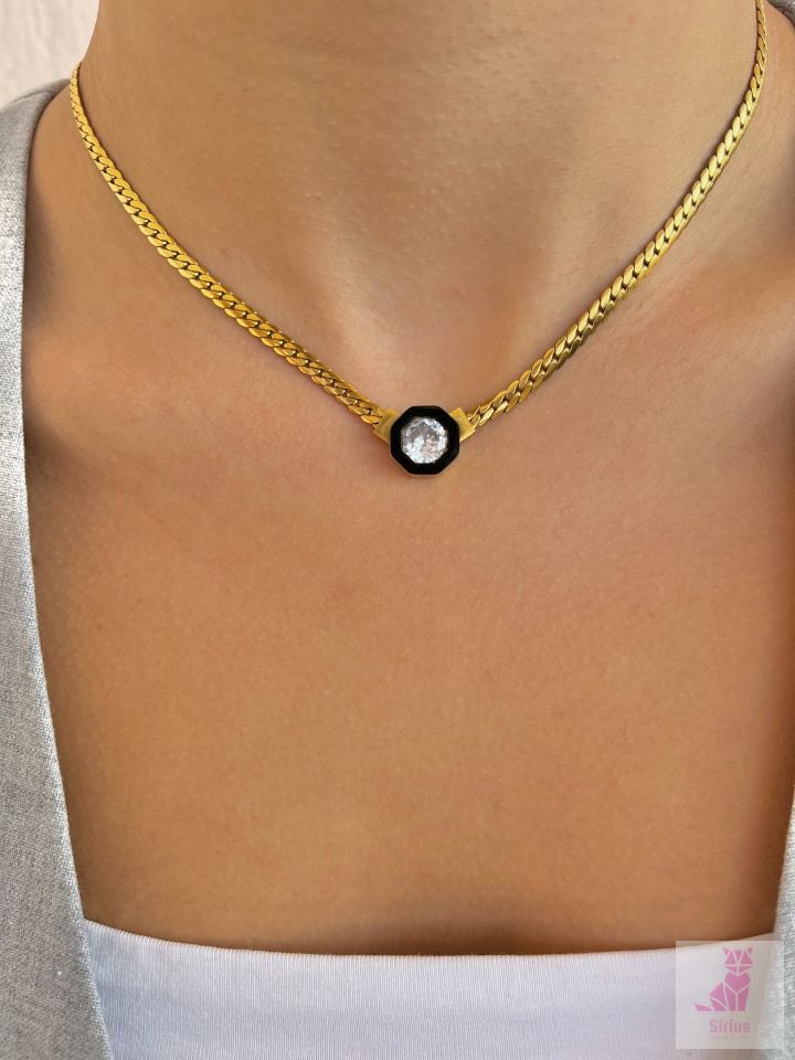 316L Çeliktir Leyla Choker Kolye