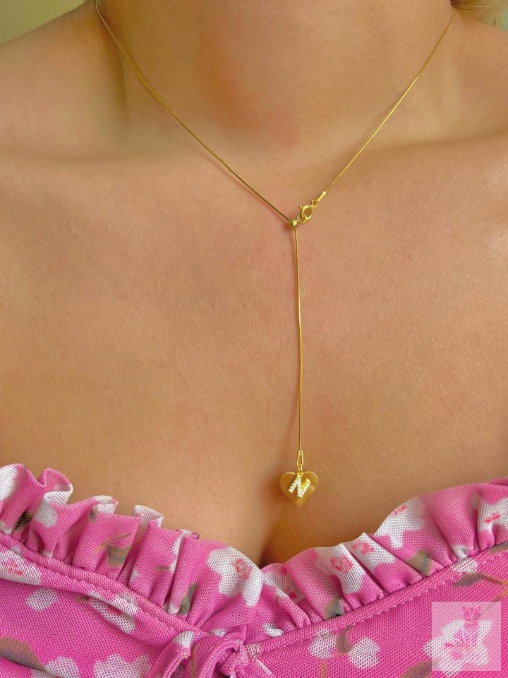 Harfli Asansörlü Kolye | 925 Ayar Gümüş