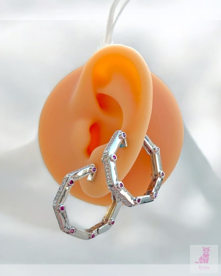 316L Çelik Oval Küpe