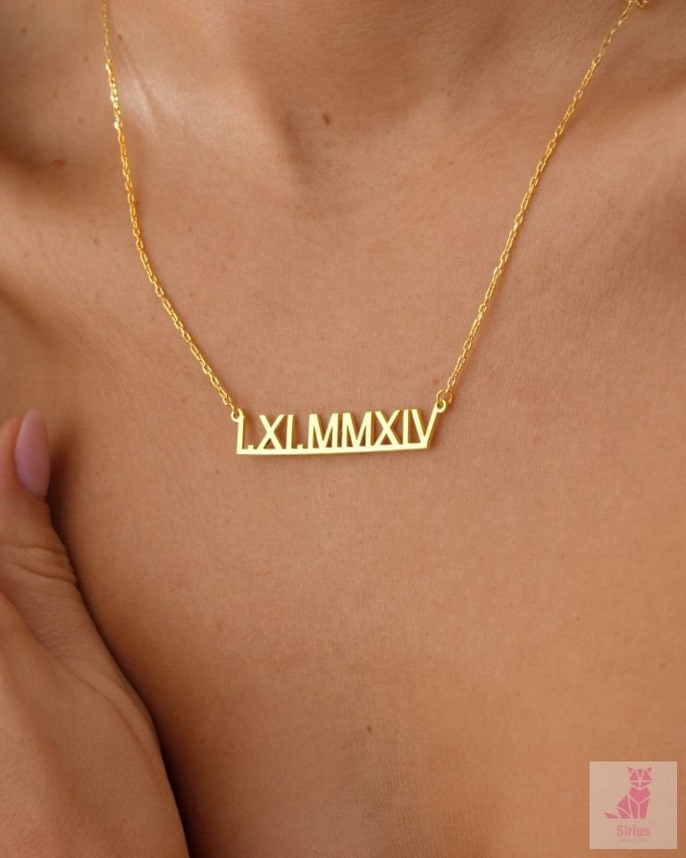 Romen Rakamı Tarih Kolye | 925 Ayar Gümüş
