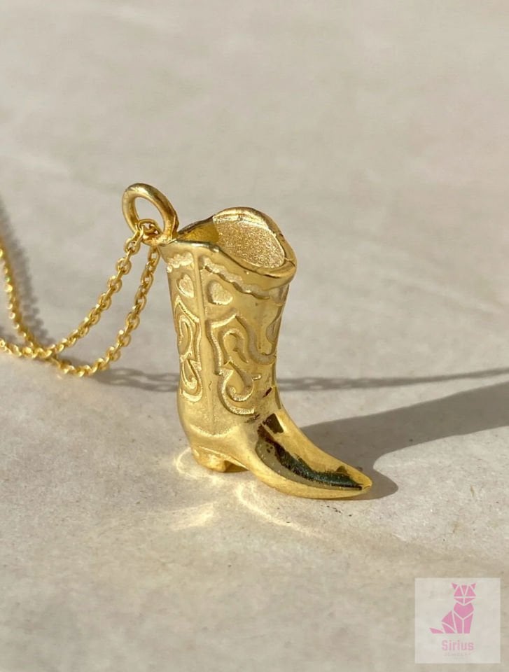 Kovboy Çizmesi Kolye | 925 Ayar Gümüş