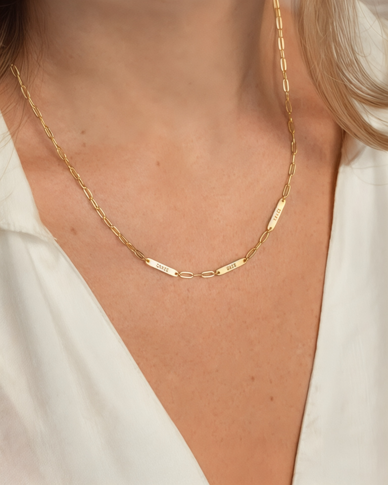 925 Gümüş | 3 Plakalı İstediğini Yazdır Kolye