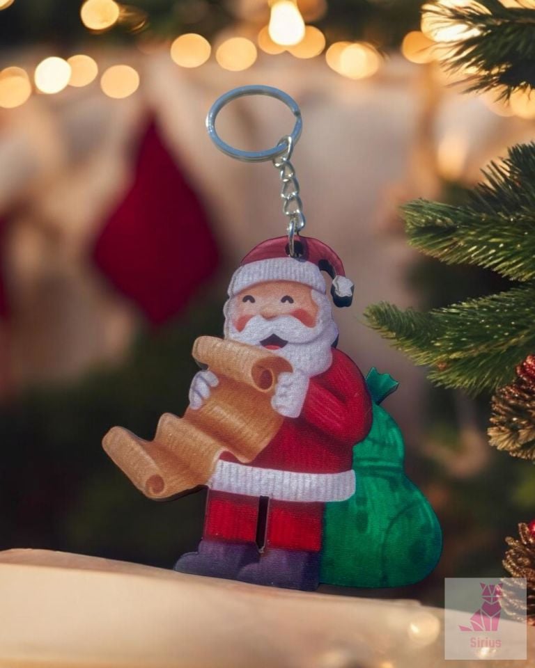 Ahşap Yeni Yıl  Anahtarlık