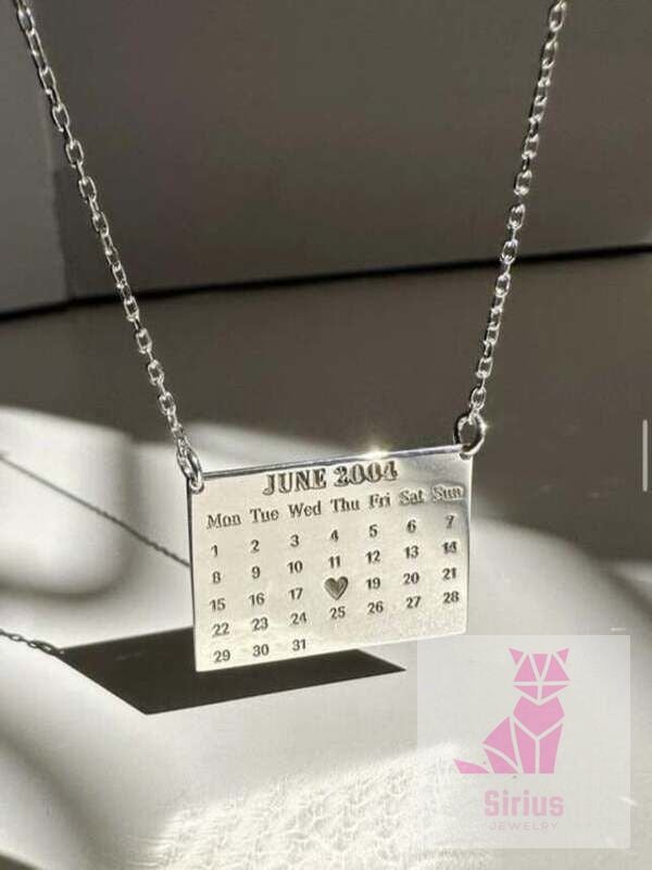 Kişiye Özel Takvim Kolye | 925 Gümüş