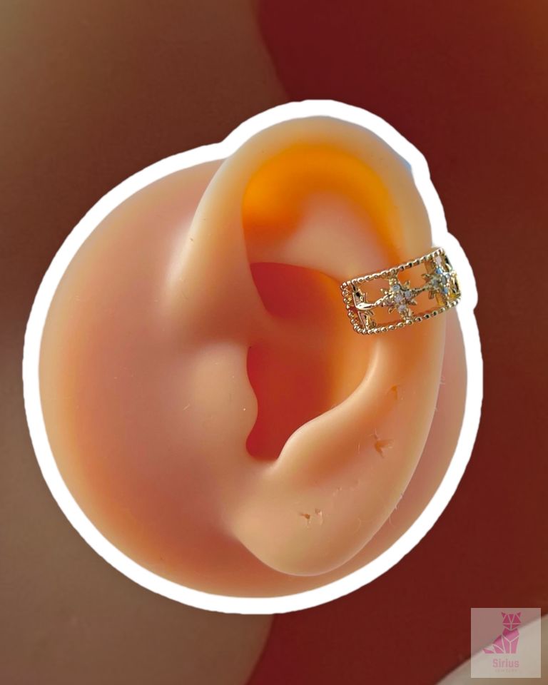 316L Çelik Kuzey Yıldızı Earcuff Küpe