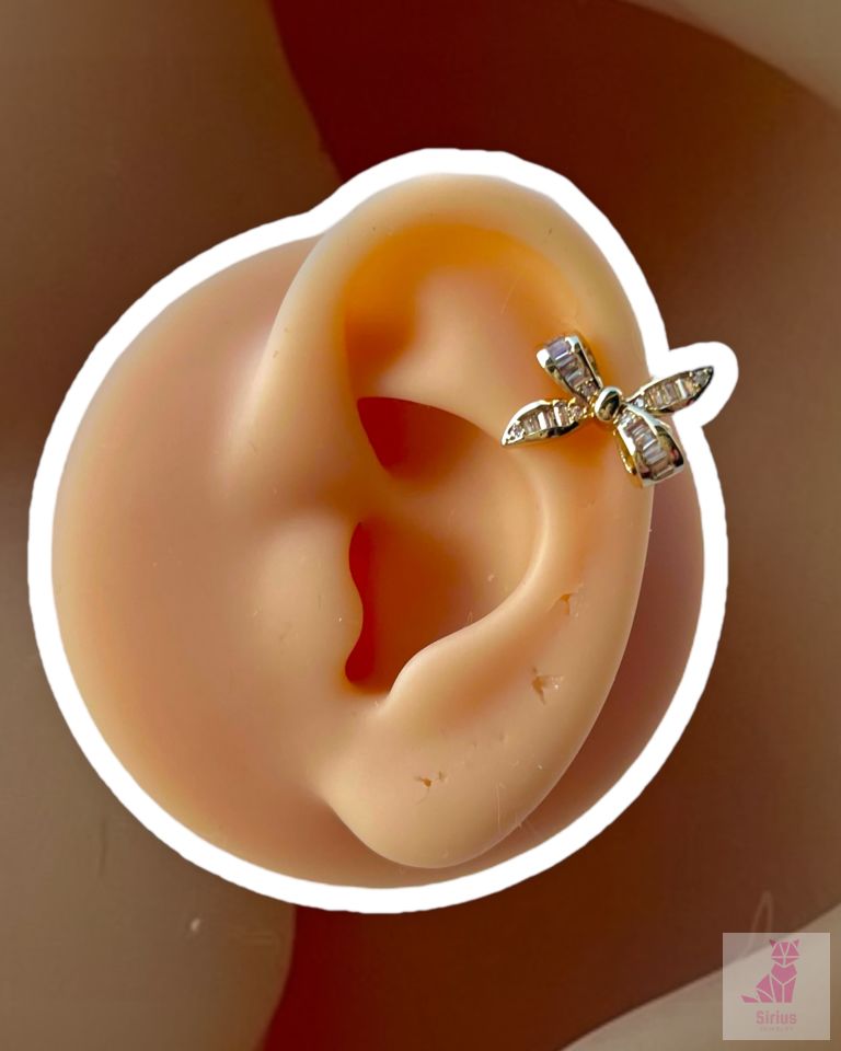 316L Çelik Taşlı Earcuff Küpe