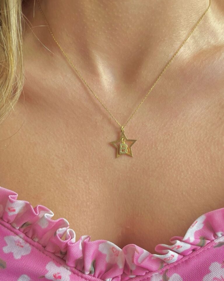 Star Harfli Kolye | 925 Ayar Gümüş
