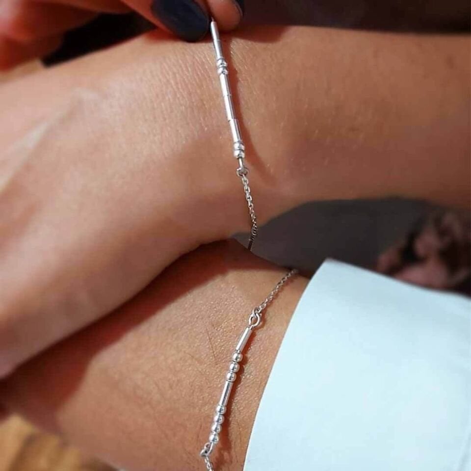 925 Gümüş | İstediğini Yazdır Mors Alfabesi Bileklik ( 1 Adet)