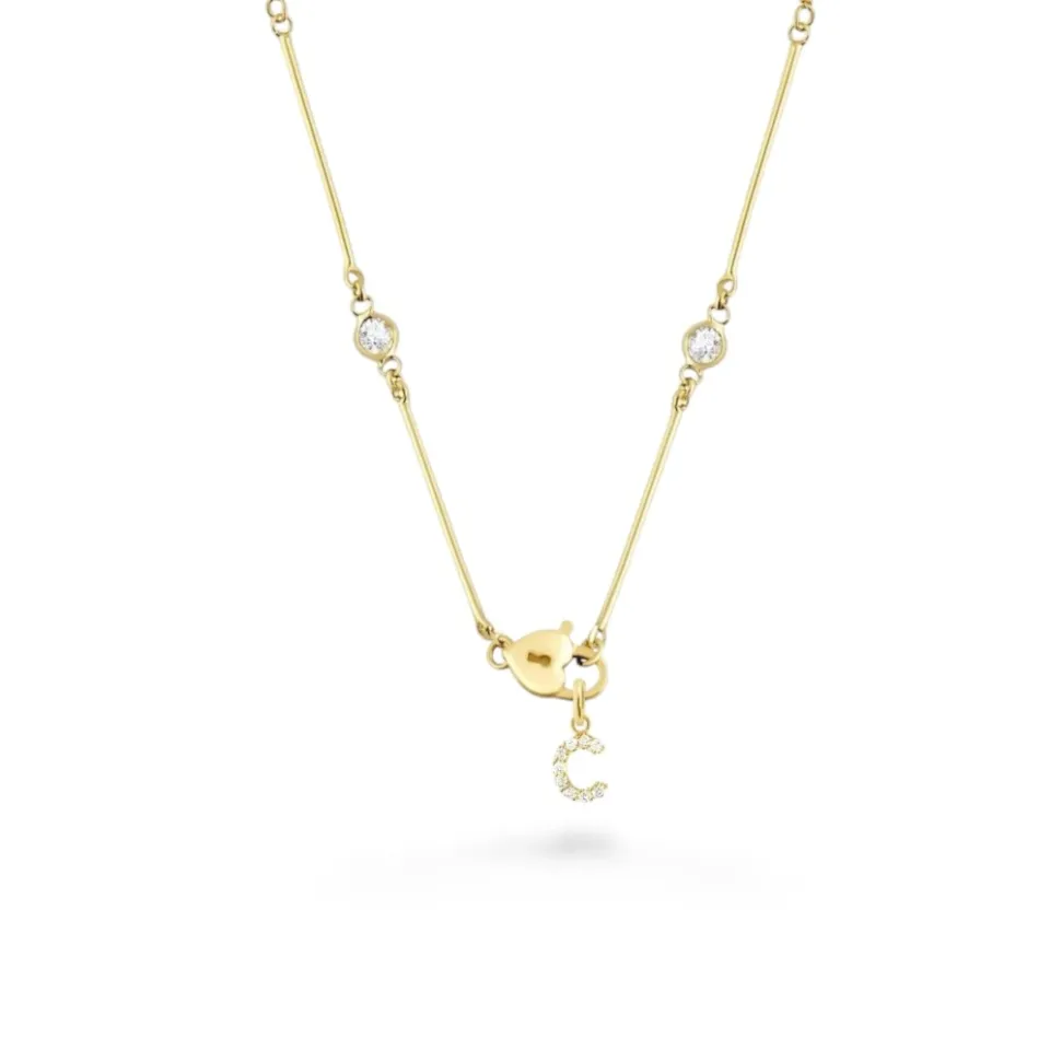 925 Gümüş | Kemik Zincirli İstediğin Harfi Seç Kolye