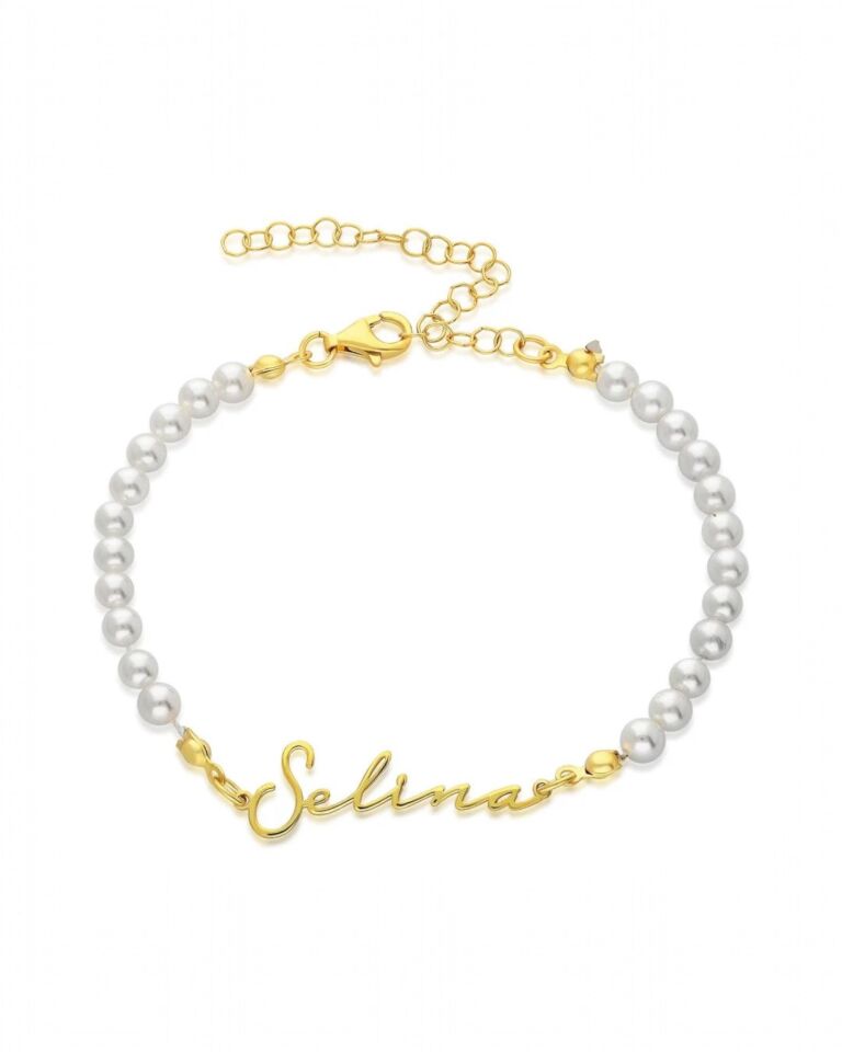 925 Gümüş | İncili İsimli Bileklik