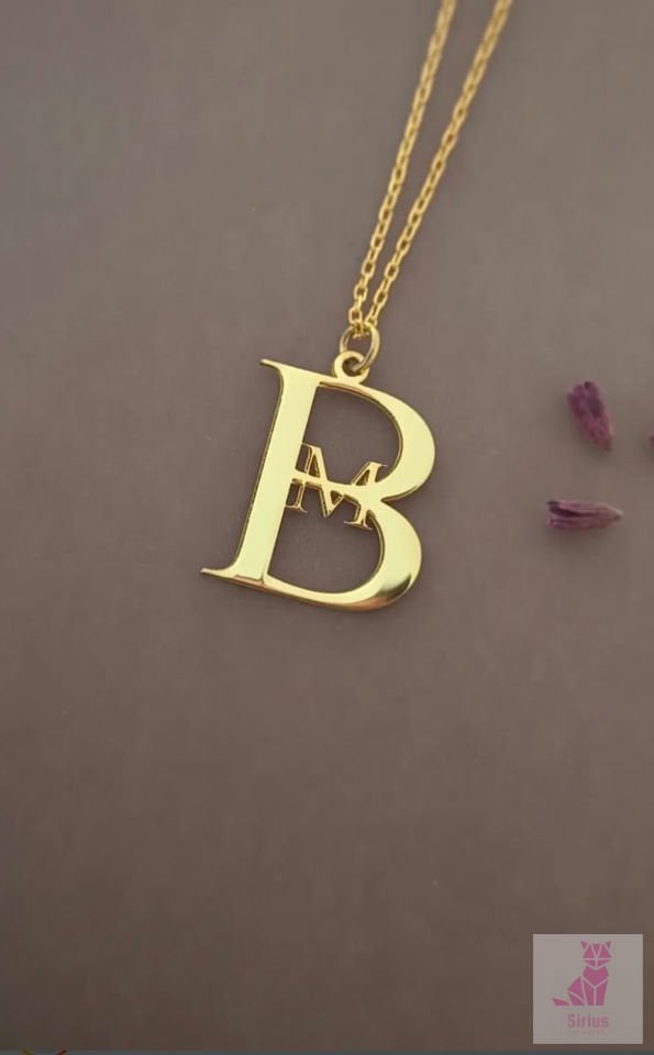 2 Harfli Kolye | 925 Ayar Gümüş