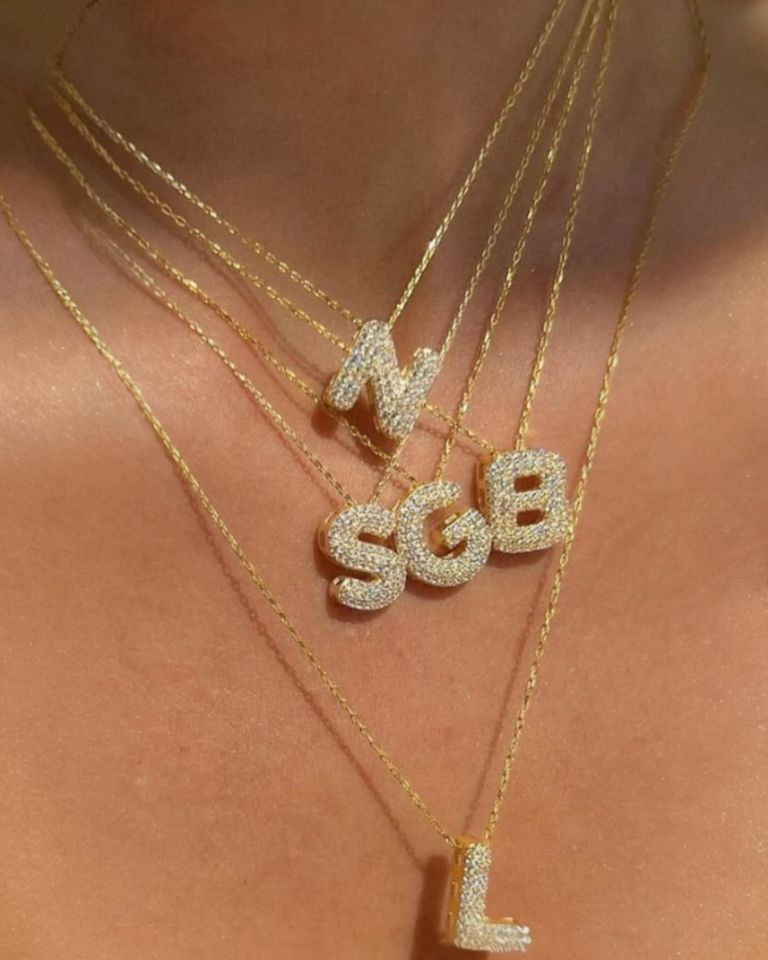 Bombe Harf Kolye | 925 Ayar Gümüş