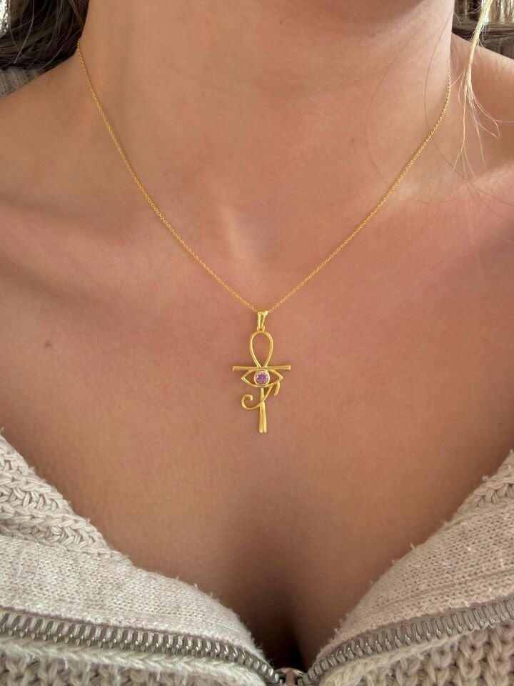 Ra Gözü Ank Kolye| 925 Ayar Gümüş