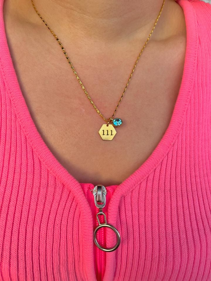 Altın Kaplama Melek Sayısı Kolye 111