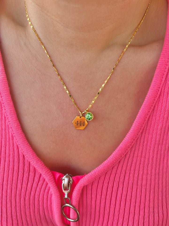 Altın Kaplama Melek Sayısı Kolye 444