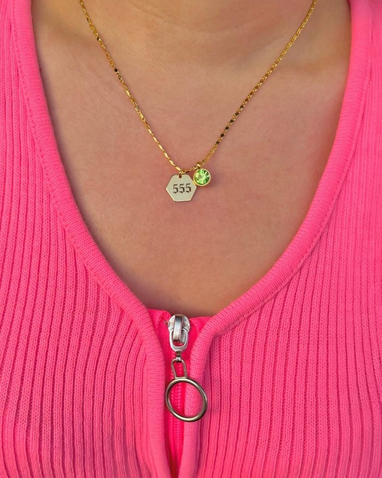 Altın Kaplama Melek Sayısı Kolye 555