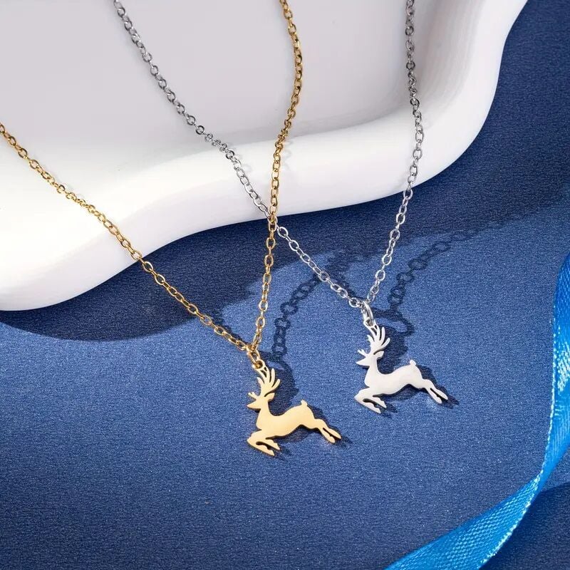 925 Gümüş | Noel Ren Geyiği Kolye